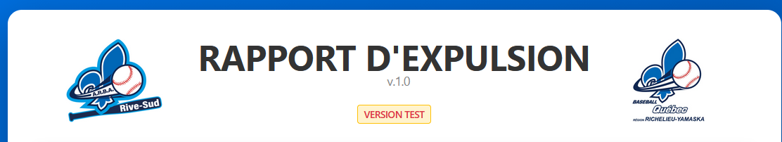 Page principale du formulaire d'expulsion